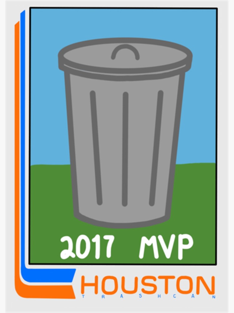 Houston Astros trash can MVP baseball card  Sticker for Sale by