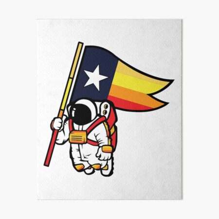 Houston Champ Texas Flag Astronaut Space City - Houston Space City Astronaut   Art Board Print for Sale by NabShirts