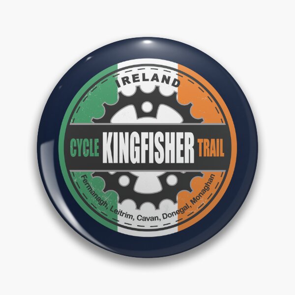 Artikelvorschau, Eisvogel-Radweg-Irland-Flaggen-Farbrad-Design entworfen und verkauft von CynthiaGraphics.
