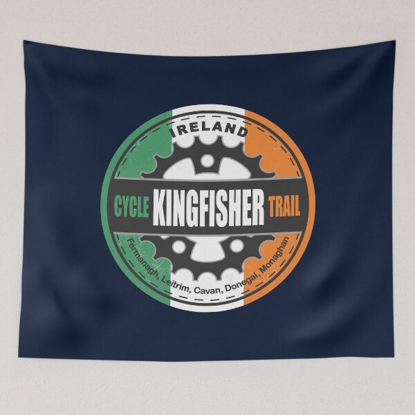 Item preview, Kingfisher Cycle Trail Ireland Flag Color Cycling Design designed and sold by CynthiaGraphics.