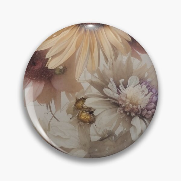 Item preview, Retro Flowers in Style of Jean-Baptiste Monge designed and sold by The Bored Giraffe.