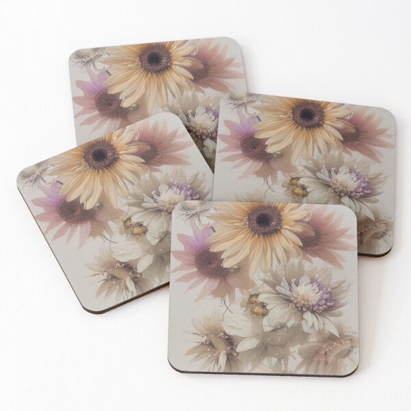 Item preview, Retro Flowers in Style of Jean-Baptiste Monge designed and sold by The Bored Giraffe.