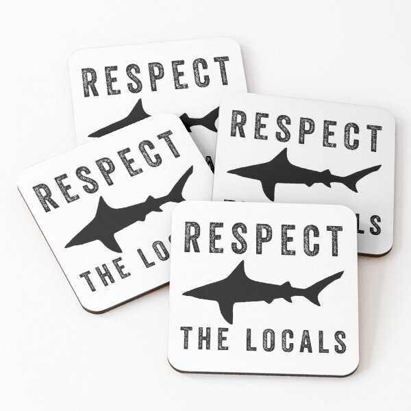 Item preview, Respect The Locals Shark, Shark Lover Gifts, Shark Gift Ideas designed and sold by Stixdesigns.