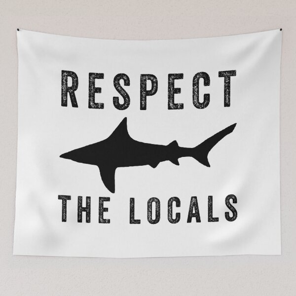 Item preview, Respect The Locals Shark, Shark Lover Gifts, Shark Gift Ideas designed and sold by Stixdesigns.
