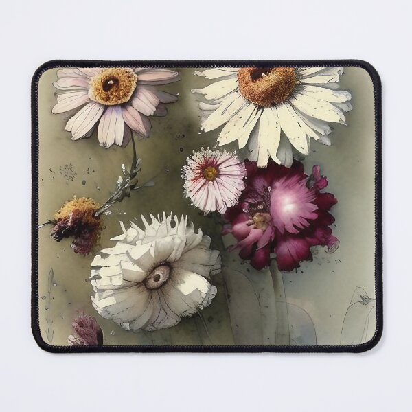 Item preview, Retro Flowers in Style of Jean-Baptiste Monge designed and sold by The Bored Giraffe.