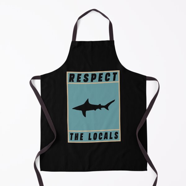 Item preview, Respect The Locals Shark, Shark Gifts for Shark Lovers, Cute Shark Gifts designed and sold by Stixdesigns.