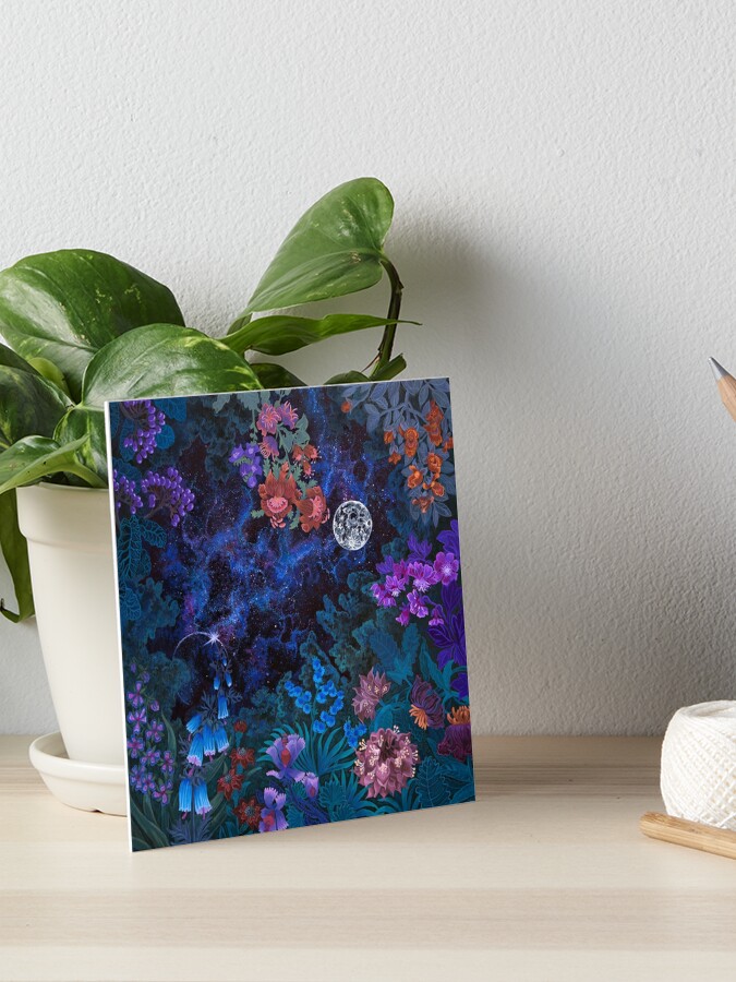 Night Space Magic Garden Art Board Print By Ruta Redbubble