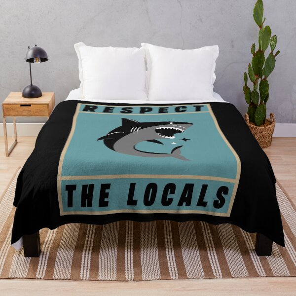 Item preview, Respect The Locals Shark, Shark Gifts for Shark Lovers, Cute Shark Gifts designed and sold by Stixdesigns.