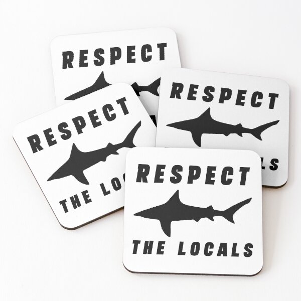 Item preview, Respect The Locals Shark, Shark Lover Gifts, Shark Gift Ideas designed and sold by Stixdesigns.