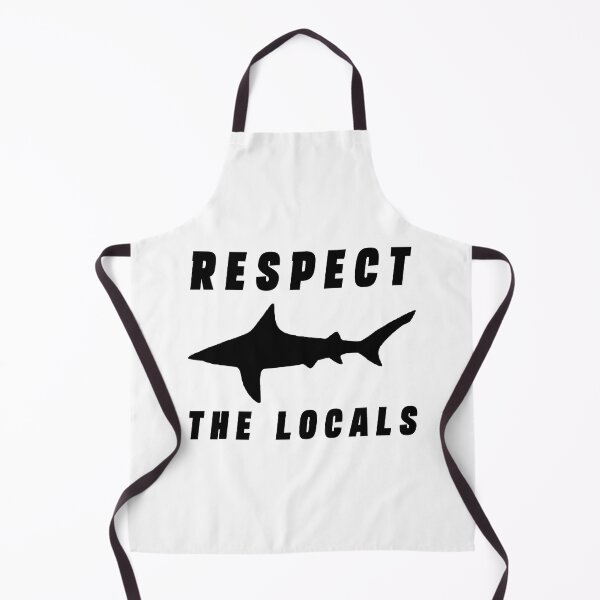 Item preview, Respect The Locals Shark, Shark Lover Gifts, Shark Gift Ideas designed and sold by Stixdesigns.