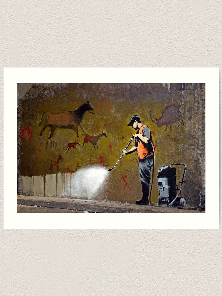 Banksy Monkey Sticker - Vinyl Street Wall Decal 24 x 16