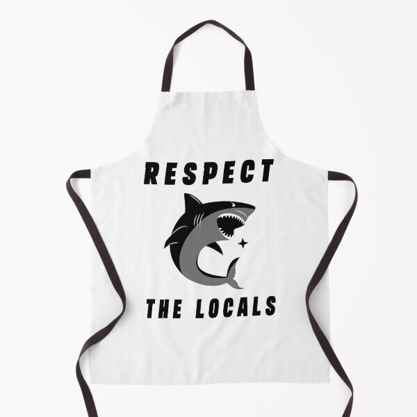 Item preview, Respect The Locals Shark, Shark Gifts for Shark Lovers, Cute Shark Gifts designed and sold by Stixdesigns.