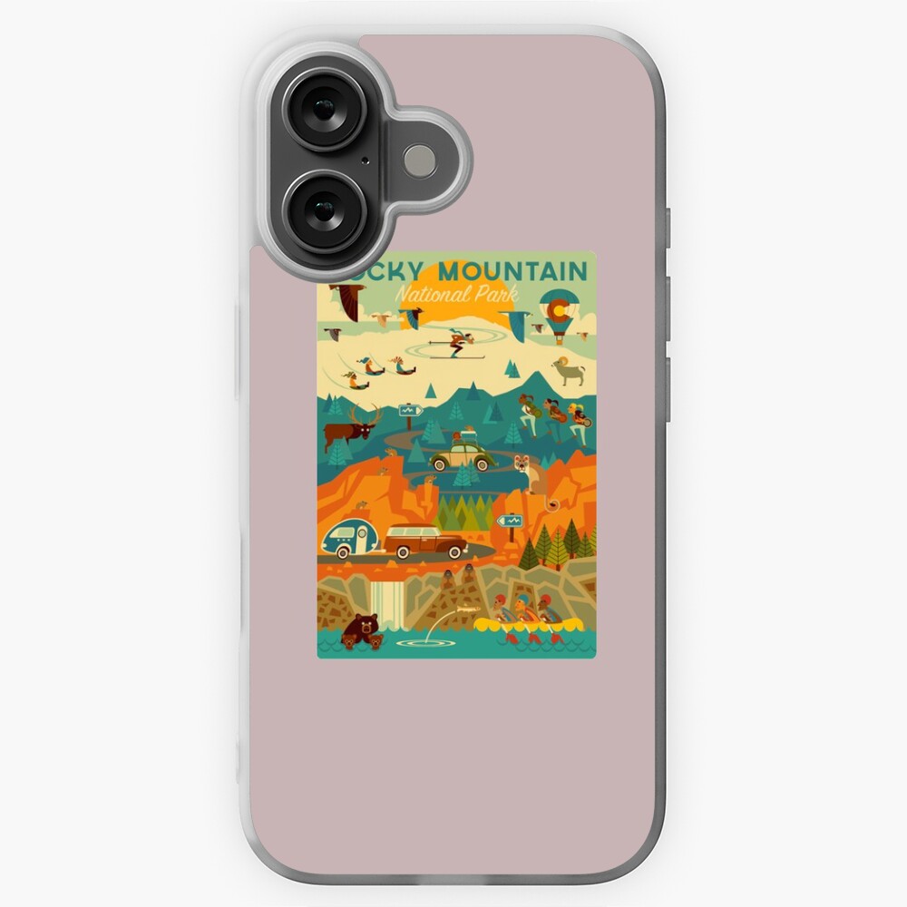 Retro Rocky Mountain National Park Travel Decal, Colorado USA Sticker