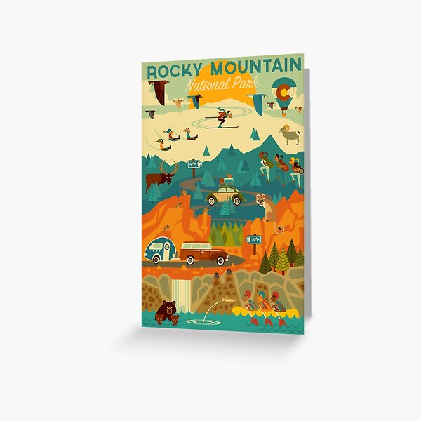 Item preview, Retro Rocky Mountain National Park Travel Decal, Colorado USA designed and sold by MeLikeyTees.