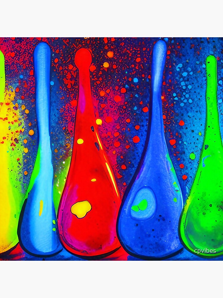 "Psychedelic Groovy Pattern Neon Lava Lamp Blobs, Inside the Lamp