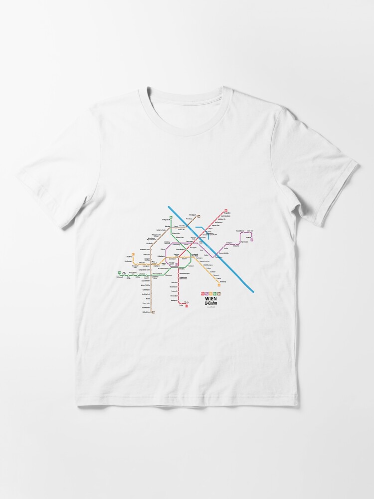 Alternate view of WIEN U-Bahn Map Essential T-Shirt