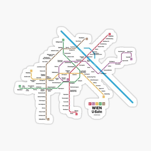 WIEN U-Bahn Map Sticker