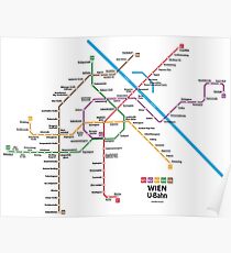 WIEN U-Bahn Map Poster