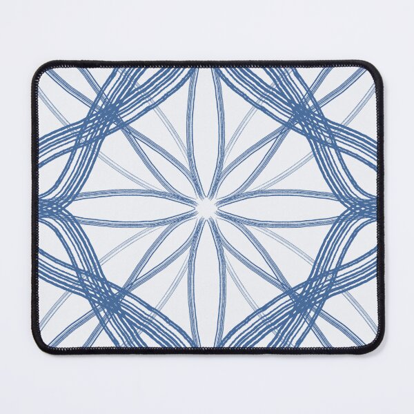 Item preview, Blue + white radial symmetry pattern designed and sold by Sprankel.