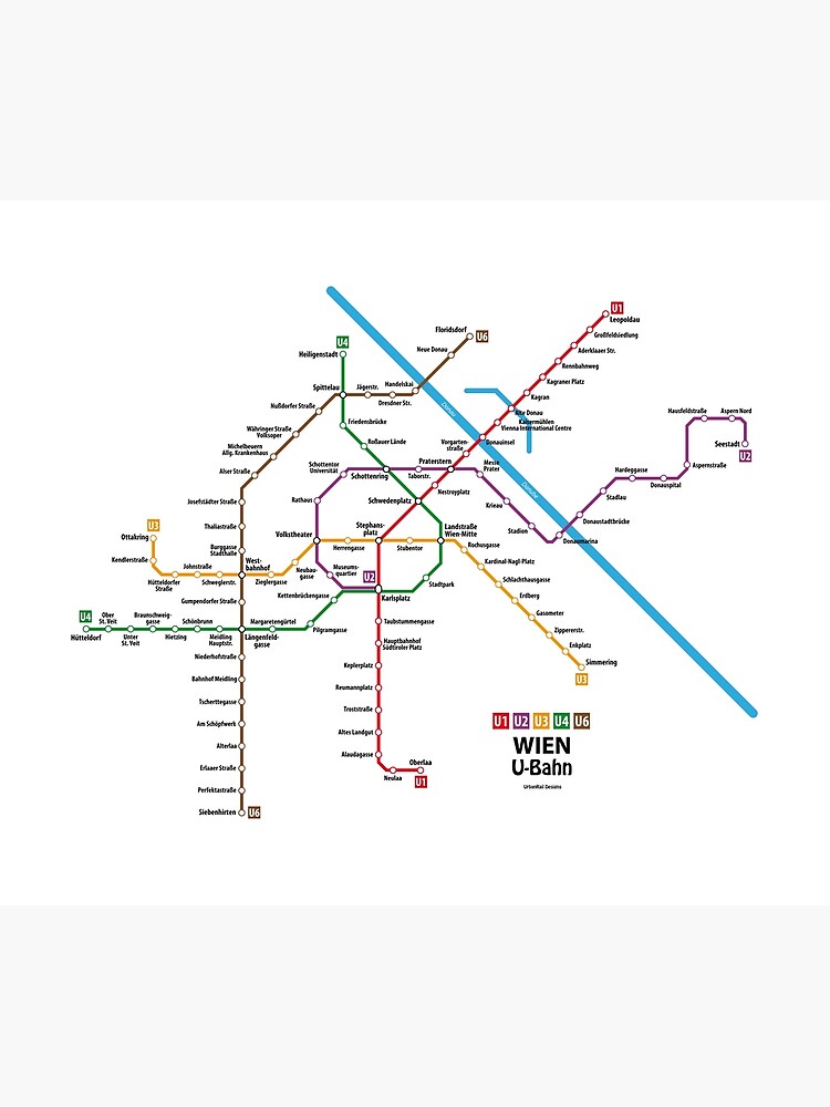 U Bahn Map Wien Wien U-Bahn Map" Duvet Cover By Urbanrail | Redbubble