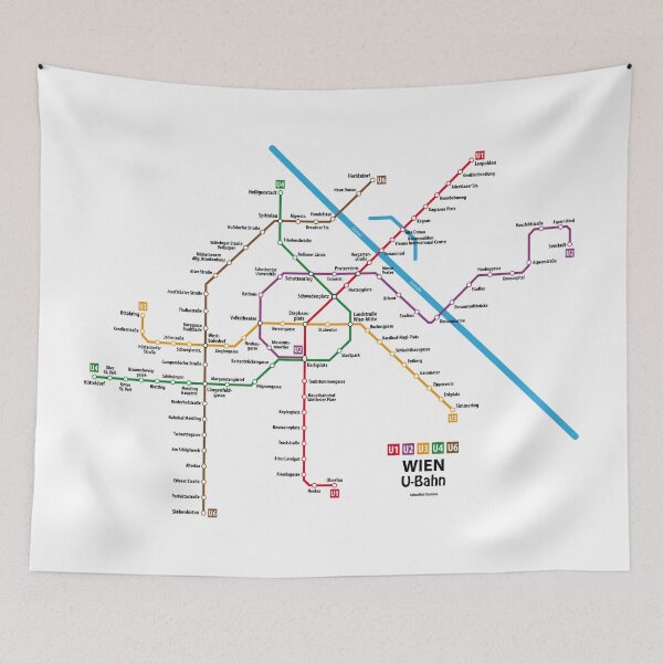 Item preview, WIEN U-Bahn Map designed and sold by UrbanRail.