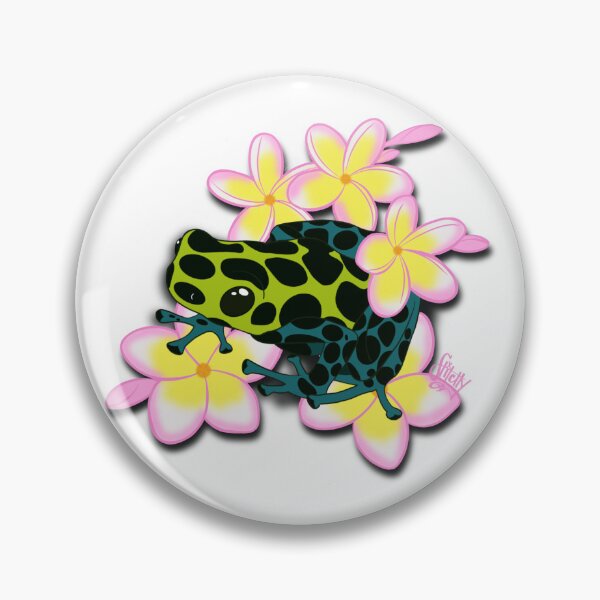 Item preview, Dendrobati Dart Frog and Flowers designed and sold by StitchyWitchy13.
