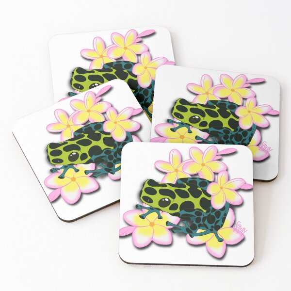 Item preview, Dendrobati Dart Frog and Flowers designed and sold by StitchyWitchy13.