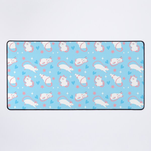 Aperçu de l'œuvre Motif de rat Trans Pride bleu créée et vendue par Ratfrens.