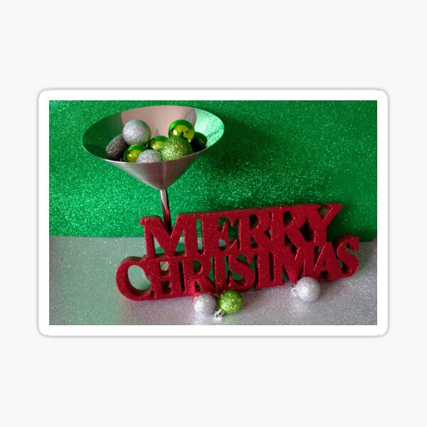 Noël 2017 Baubles Martini Sticker
