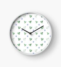 christmas holiday pattern. Clock