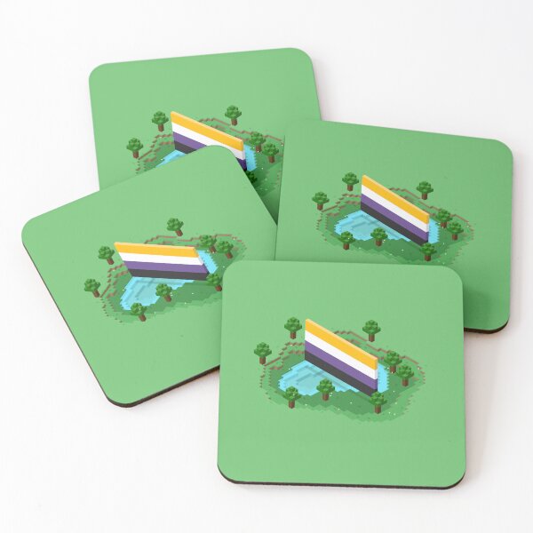 Item preview, Isometric Non-Binary Pride Flag designed and sold by Robiscuit.