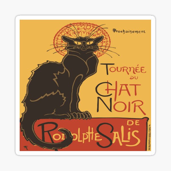 Item preview, Tournee du Chat Noir De Rodolphe Salis Vector designed and sold by taiche.