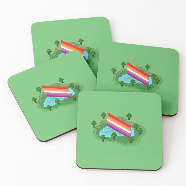 Item preview, Isometric Lesbian Pride Flag designed and sold by Robiscuit.