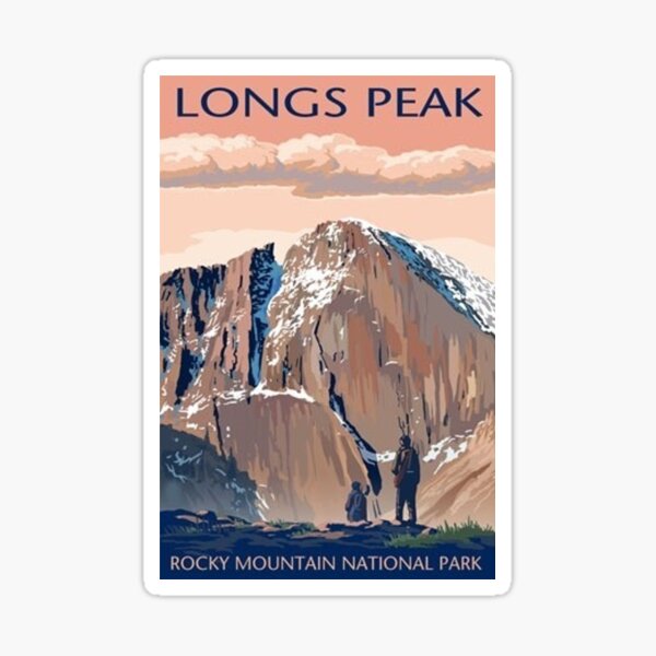 Rocky Mountain National Park Colorado, USA Travel Decal Longs Peak Sticker