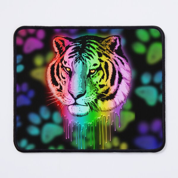 Item preview, Tiger Neon Dripping Rainbow Colors designed and sold by BluedarkArt.