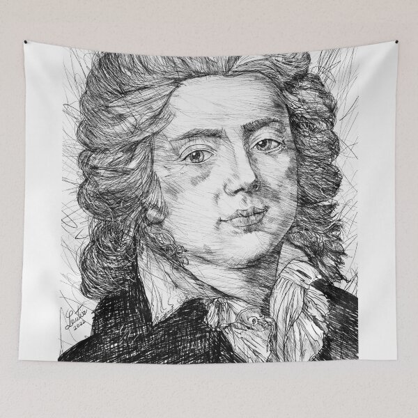Item preview, JAN POTOCKI black and white pencil portrait designed and sold by lautir.