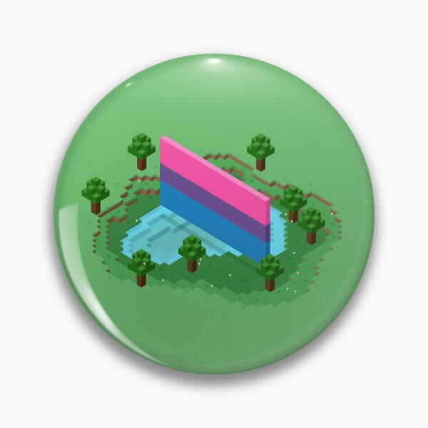 Item preview, Isometric Bisexual Pride Flag designed and sold by Robiscuit.