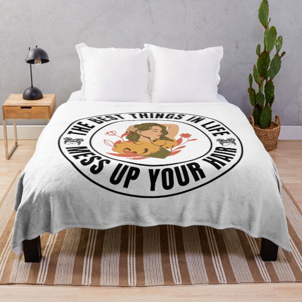 Item preview, The Best Things In Life Mess Up Your Hair - Funny Saying designed and sold by BopleDesigns.