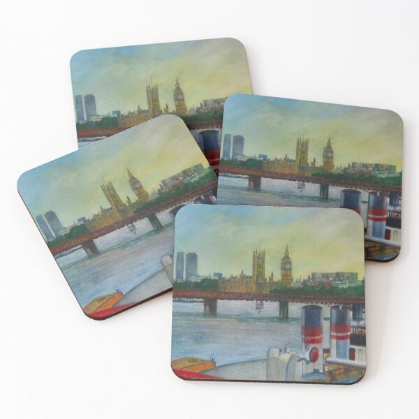 Item preview, A View Along the Thames, London designed and sold by mattypainter.