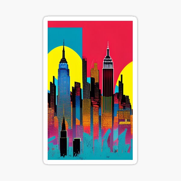 Item preview, new york skyline in mural style designed and sold by I-A-Troy.