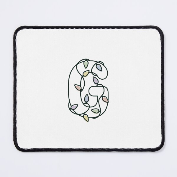 Item preview, Letter G with Christmas Lights Winter Holidays Monogram Capital letter G designed and sold by KateBilous.