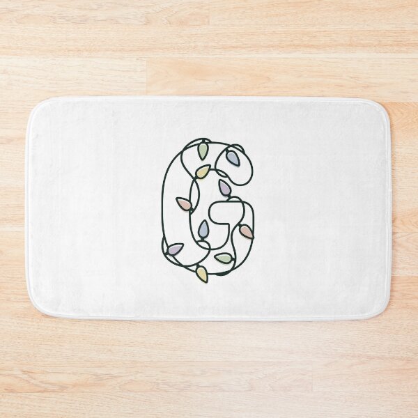 Item preview, Letter G with Christmas Lights Winter Holidays Monogram Capital letter G designed and sold by KateBilous.