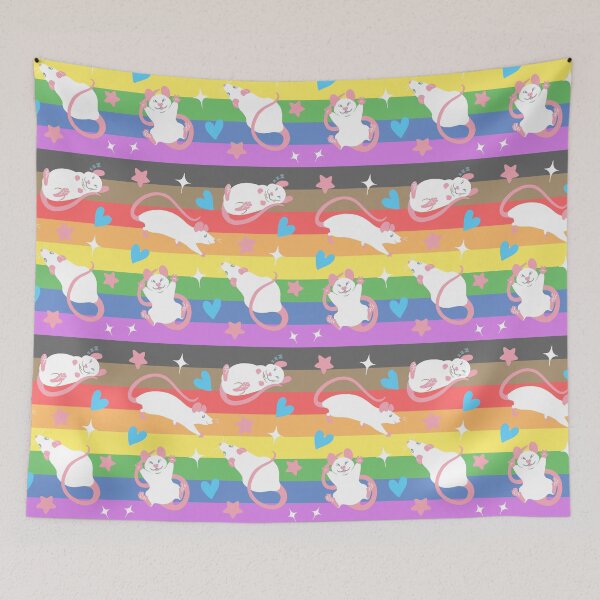 Item preview, LGBTQ Pride Rat Pattern Rainbow designed and sold by Ratfrens.