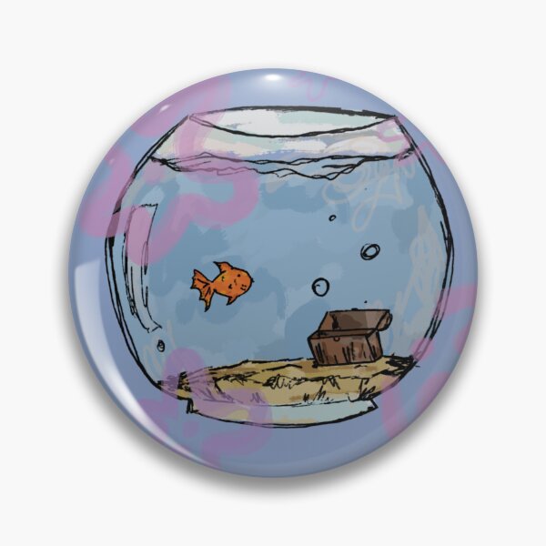 Item preview, round fishbowl fish flowery cool designed and sold by strawbsurprise.