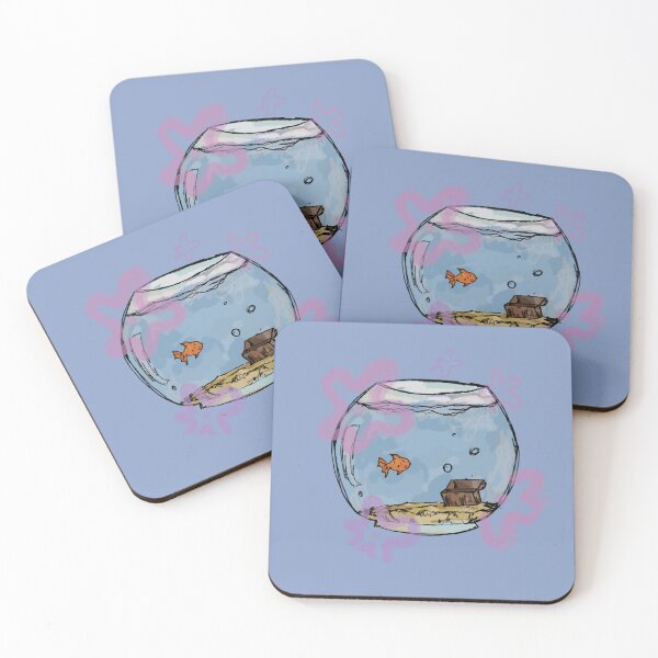 Item preview, round fishbowl fish flowery cool designed and sold by strawbsurprise.