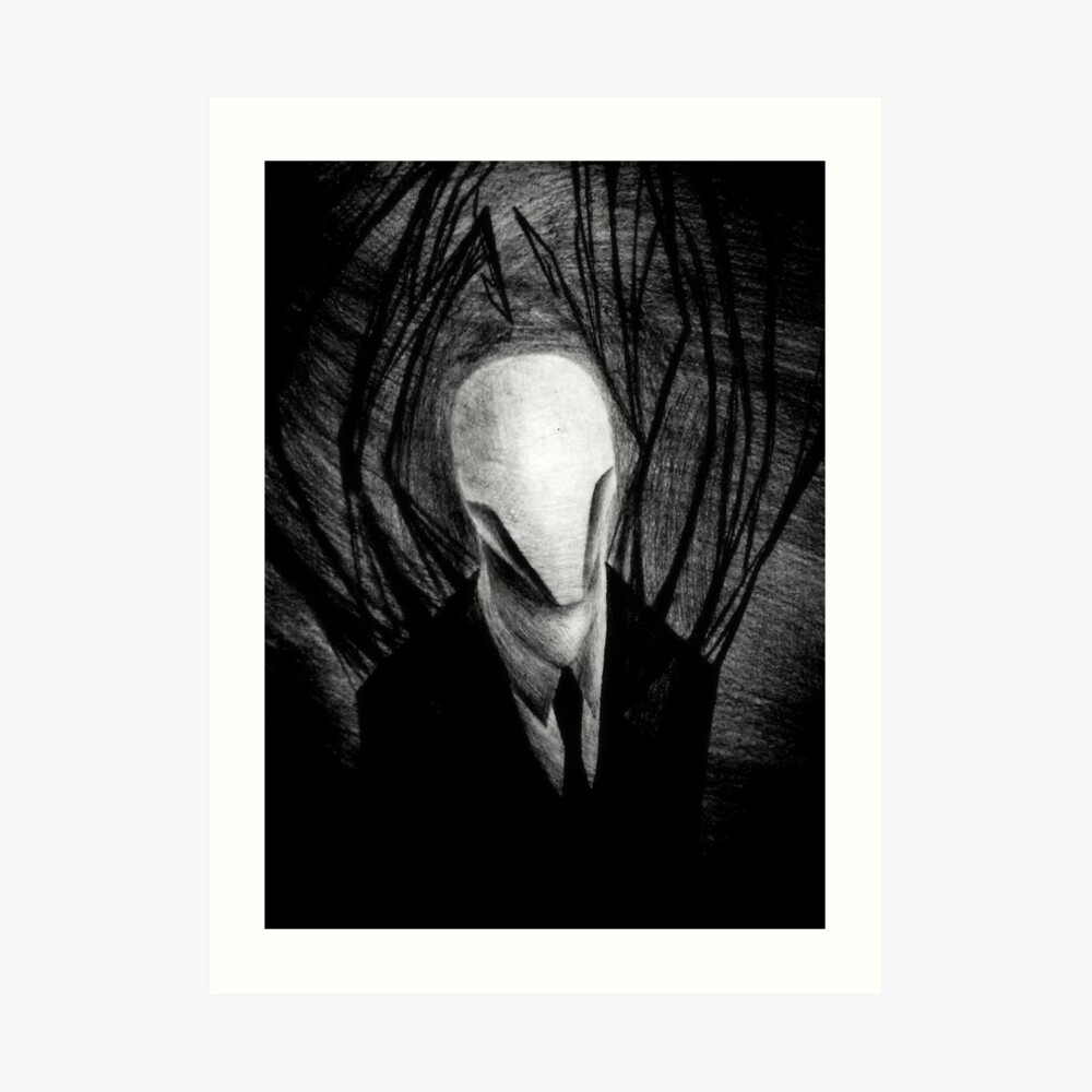 Slenderman Art Board Print by Vanum-Chan