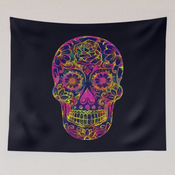 Item preview, Flowery Retro Skull designed and sold by Sapphire07.