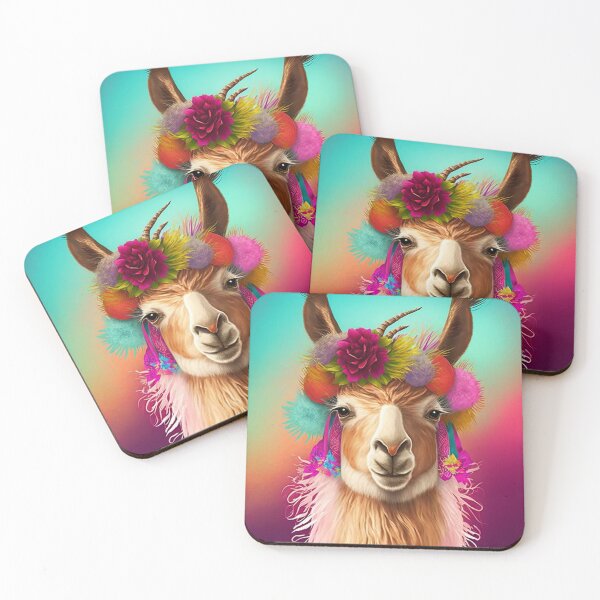 Item preview, Cool llama with colorful head adornment  designed and sold by Victorsju.