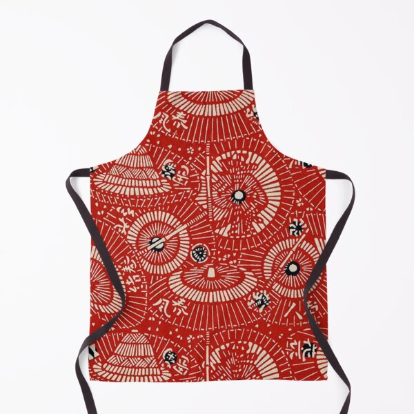 Item preview, Traditional Japanese Kimono Yukata Red Pattern designed and sold by PatternMama.