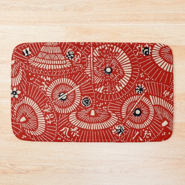 Item preview, Traditional Japanese Kimono Yukata Red Pattern designed and sold by PatternMama.